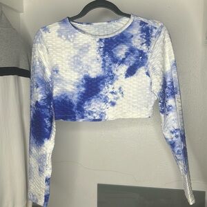 Matching blue and white tie dye set